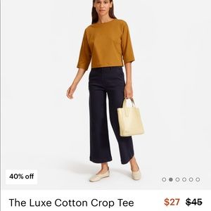 Everlane - Luxe Cotton Crop Tee - Size M
